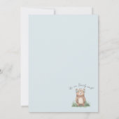 Boho bos dier bos baby shower kaart (Achterkant)