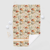 Boho Bos Paddenstoel Patroon Golfhanddoek (Insitu)