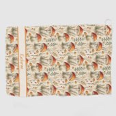 Boho Bos Paddenstoel Patroon Golfhanddoek (Horizontaal)