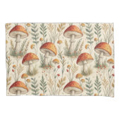 Boho Bos Paddenstoel Patroon Kussensloop (Voorkant)