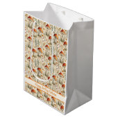 Boho Bos Paddenstoel Patroon Medium Cadeauzakje (Voorkant Gekanteld)