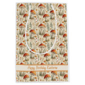 Boho Bos Paddenstoel Patroon Medium Cadeauzakje (Voorkant)