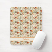 Boho Bos Paddenstoel Patroon Muismat (Met muis)