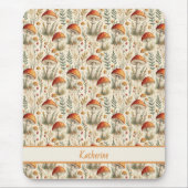 Boho Bos Paddenstoel Patroon Muismat (Voorkant)