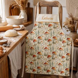 Boho Bos Paddenstoel Patroon Schort