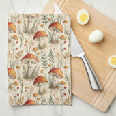 Boho Bos Paddenstoel Patroon Theedoek (Quarter Fold)