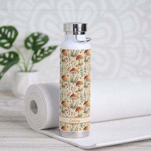 Boho Bos Paddenstoel Patroon Waterfles