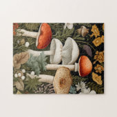 Boho Bos Paddenstoelen Bloementuin Legpuzzel (Horizontaal)