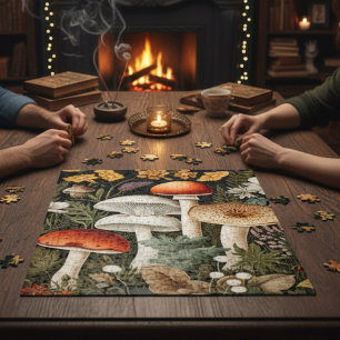 Boho Bos Paddenstoelen Bloementuin Legpuzzel