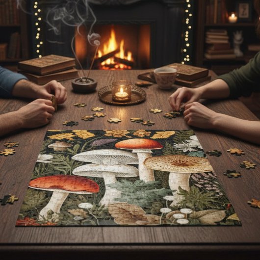 Boho Bos Paddenstoelen Bloementuin Legpuzzel