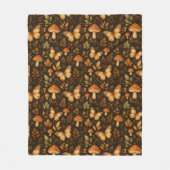 Boho bos paddenstoelen fleece deken (Voorkant)