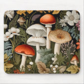Boho bos paddenstoelen wilde bloementuin sporten muismat (Voorkant)