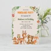 Boho bos shower uitnodiging (Staand voorkant)