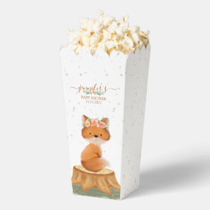 Boho bos vos baby shower bloemenkrans bedankdoosjes