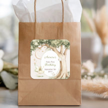 Boho-bos waterverf fee eerste verjaardag