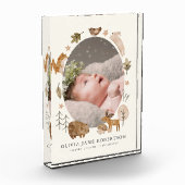 Boho bosdieren baby fotoblok (Links)