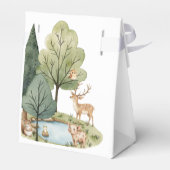 Boho Bosdieren Baby Shower Bedankdoosjes (Achterkant)