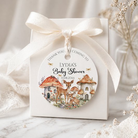 Boho bosdieren Baby Shower Bedankjes Labels