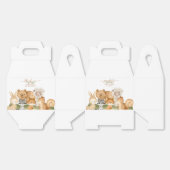 Boho bosdieren Baby Shower Bloemenscript Bedankdoosjes (Ongevouwen)