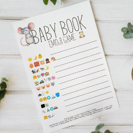 Boho Bosdieren Baby Shower Boek Emoji Spel Flyer