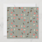 Boho bosdieren baby shower bos kaart (Achterkant)