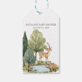 Boho Bosdieren Baby Shower Cadeaulabel (Voorkant)
