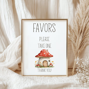 Boho bosdieren baby shower favors bord poster