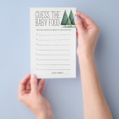 Boho Bosdieren Baby Shower Raad Voedsel Spel Flyer (Hand)