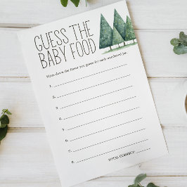 Boho Bosdieren Baby Shower Raad Voedsel Spel Flyer