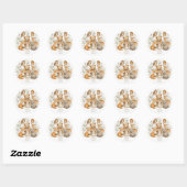 Boho bosdieren baby shower ronde sticker (Vel)