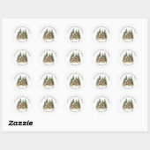 Boho Bosdieren Baby Shower Ronde Sticker (Vel)