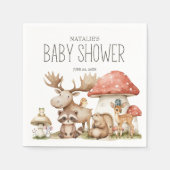 Boho Bosdieren Baby Shower Servet (Voorkant)