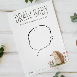 Boho bosdieren baby shower teken baby spel flyer