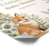 Boho-bosdieren Baby Shower Welkom Bord Poster (Hoek)