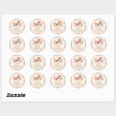 Boho bosdieren bos babyfeest ronde sticker (Vel)