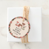 Boho bosdieren bos babyshower bedankjes labels (In situ)