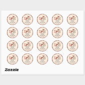 Boho-bosdieren bos babyshower favor ronde sticker (Vel)