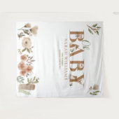 Boho bosdieren Bruin Oh Baby Shower Foto Wandkleed (Voorkant (horizontaal))