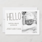 Boho bosdieren foto geboorteaankondiging baby kaart (Voorkant)