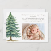 Boho bosdieren foto geboorteaankondiging baby kaart (Achterkant)