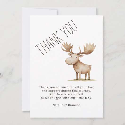 Boho bosdieren foto geboorteaankondiging baby kaart