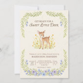 boho bosdieren groene baby shower kaart (Voorkant)