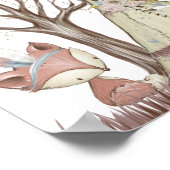 Boho bosdieren kinderkamer poster (Hoek)