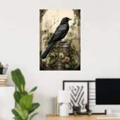 Boho bosdierprintenset, vintage cottagecore poster (Thuiskantoor)