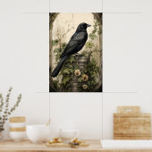 Boho bosdierprintenset, vintage cottagecore poster (Keuken)