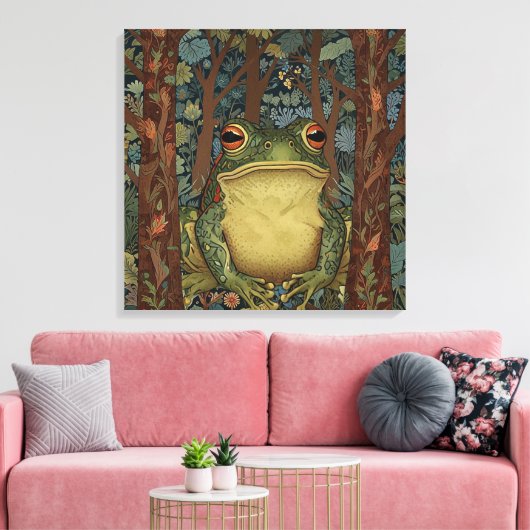 boho-boskikker canvas afdruk (Insitu (Woonkamer))