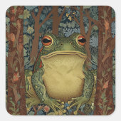  boho-boskikker vierkante sticker (Voorkant)