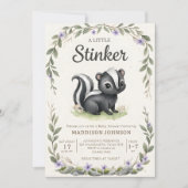 boho bosland Stinker groen baby shower Kaart (Voorkant)