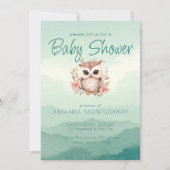 Boho bossen dieren schattige Uil bloemen Bany Douc Kaart (Voorkant)