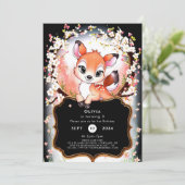 Boho Bossen Fawn Birthday Kaart (Staand voorkant)